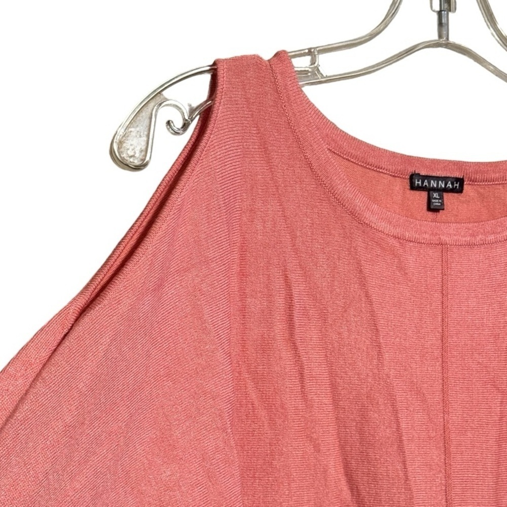 Hannah‎ Cold Shoulder Pink Sweater - Picture 3 of 7